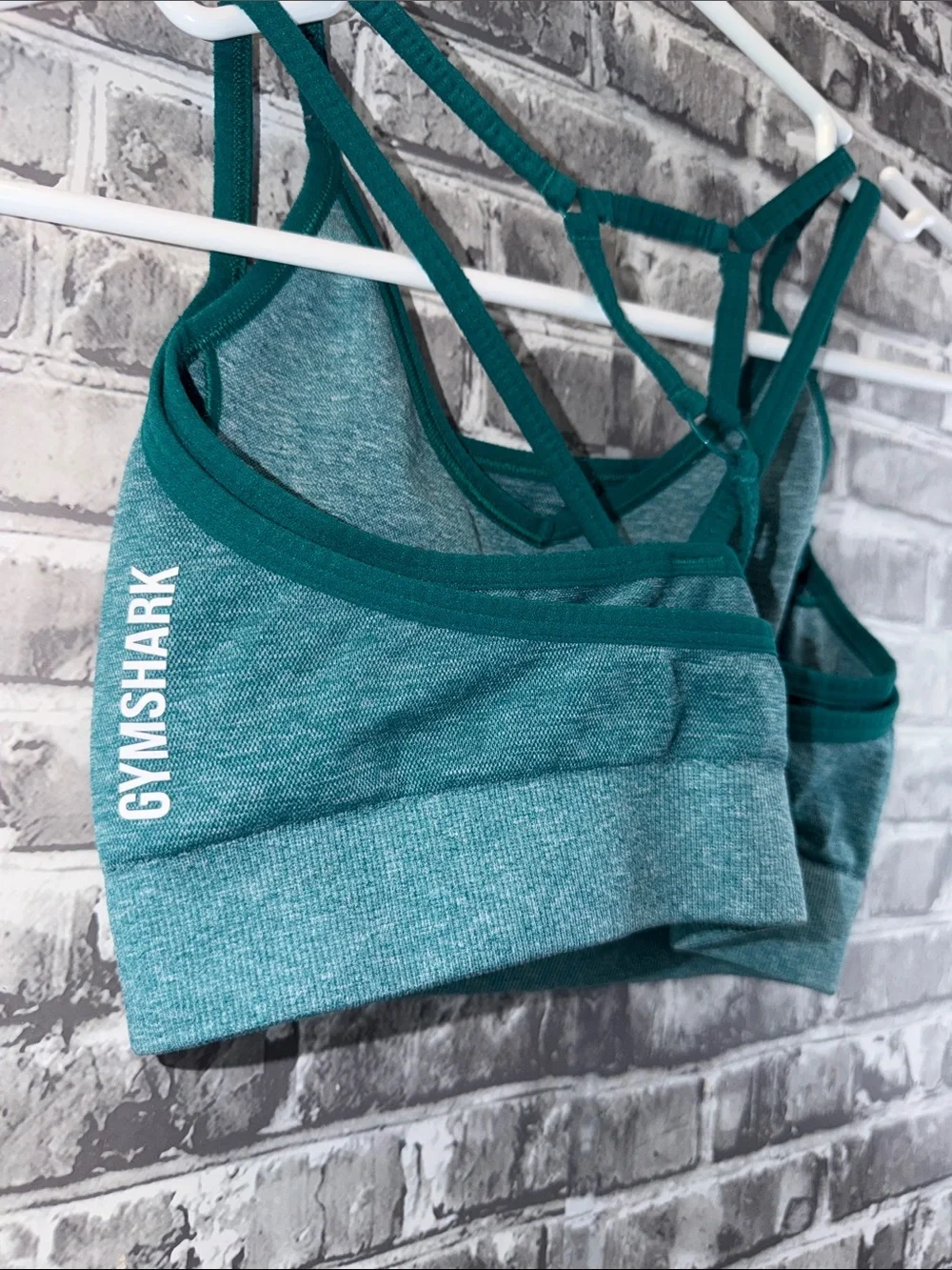 Gymshark Teal Double-Strap Seamless Sports Bra
